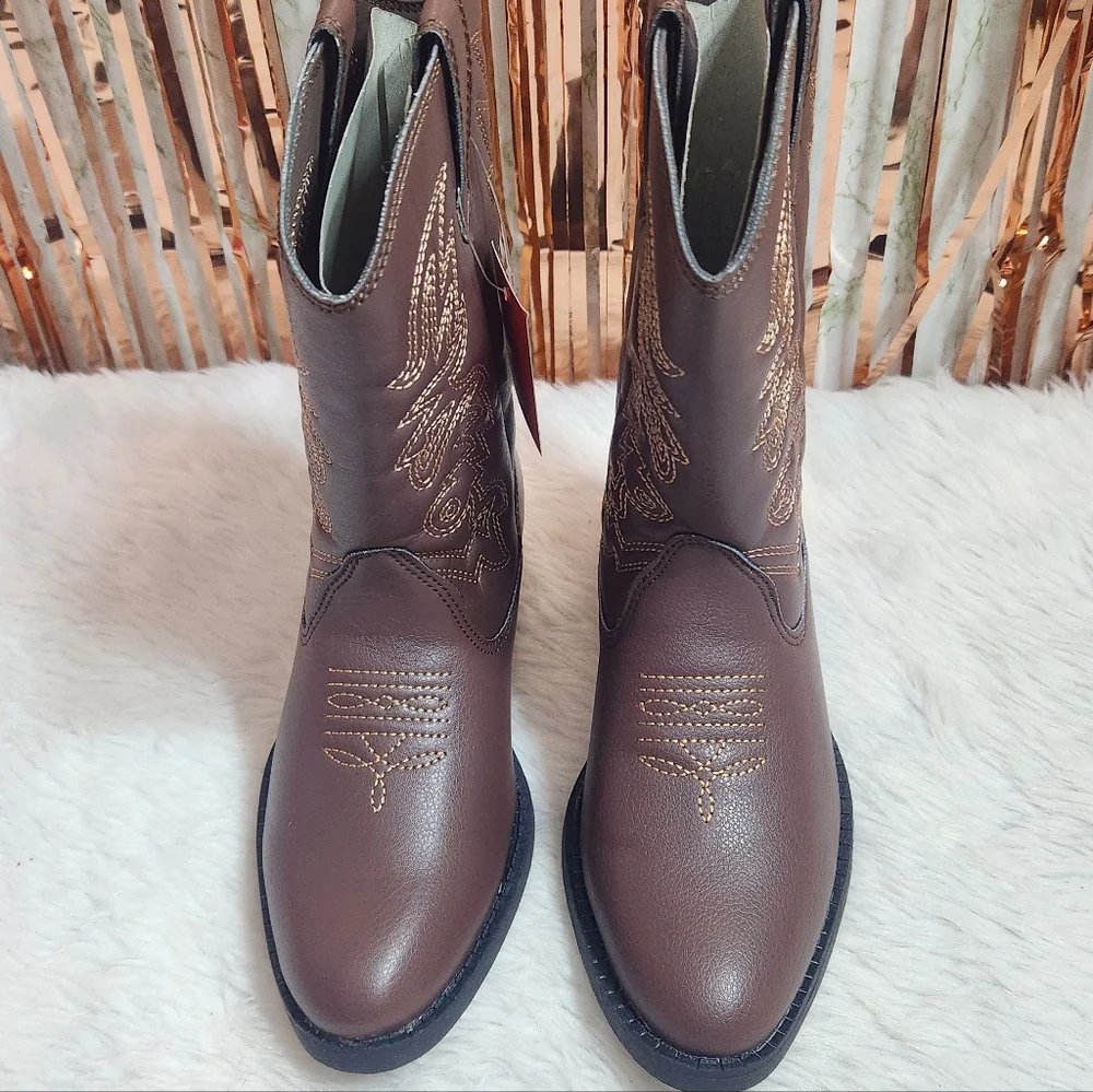 DEER STAGS RANCH Imitation Leather Western Boots